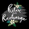 Relax and recharge hand lettering with frangipani flower.