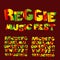 Relax reggae music color font.