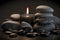 Relax and Rejuvenate with Black Stone Massage and Candle Therapy. Generative AI