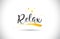 Relax Word Vector Text with Golden Stars Trail and Handwritten C