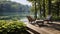relaxation lake deck