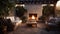 relaxation outdoor patio fireplace