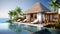relaxation pool bungalow building