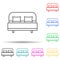 Relaxation in sleeping multi color set icon. Simple thin line, outline of relaxation icons for ui and ux, website or mobile