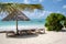 Relaxation spot on Jambiani beach, Zanzibar, Tanzania , Africa