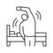 relaxation techniques line icon vector illustration