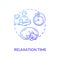 Relaxation time concept icon