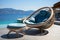 Relaxation by the waves Chaise lounges provide seaside comfort and tranquility