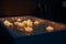 relaxation wellness relax candlelight bath candle care room light spa. Generative AI.