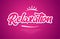 relaxation word text typography pink design icon