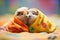 relaxed guinea pigs snuggling on an autumnal blanket