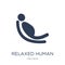 relaxed human icon. Trendy flat vector relaxed human icon on white background from Feelings collection