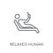 relaxed human linear icon. Modern outline relaxed human logo con