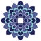 Relaxing blue mandala vector art