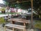 a relaxing coffee seat at a beachside cafe in tanjungtinggi, belitung