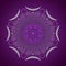 A relaxing gradient of the mandala on a soft purple and violet background