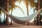 Relaxing Hammock background. Generate Ai