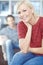 Relaxing at home with someone special. Portrait of an attractive young woman sitting in a living room with her boyfriend