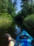 Relaxing on a Kyack in a Lake Waterway