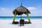 Relaxing palapa, on a tropical beach