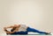 Relaxing partner yoga pose, Forward Bend Lounge, Tailor Pose