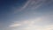 Relaxing sky with time lapse striped clouds, bright athmosphere and milky clouds