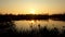 Relaxing Sunset Panorama on Swan Lake - 5K