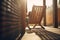 Relaxing on a Wooden Terrace: Person in Lounge Chair at Spa