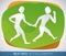 Relay Race Participants Silhouettes for Sports Event, Vector Illustration