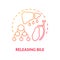 Releasing bile concept icon