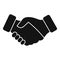 Reliability handshake icon simple vector. Trust integrity