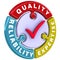 Reliability, quality, expertise. The check mark in the form of a puzzle