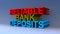 Reliable bank deposits on blue