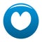 Reliable heart icon blue