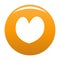 Reliable heart icon orange