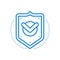 Reliable online protection vector line icon. Secure web privacy with password protect.