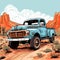 Reliable pickup truck illustration