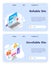 Reliable site vector website landing page template set