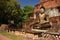 Relic of buddhist temples in Sukothai Historical Park in Thailands