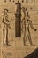 Relief Carvings of Hathor and Osiris on the First Pylon of the Temple of Isis at Philea, Aswan Egypt