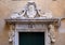 Relief of coat of arms with heraldic Eagle in Genoa, northern Italy