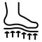 Relief foot heel icon outline vector. Shoe sole support