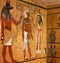 Relief of the god anubis, in egypt valley of the kings tomb of tutankamon