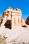 Relief of obelisk and Jinn Block in Petra