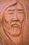 Relief sculpture of Jesus` face