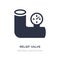 relief valve icon on white background. Simple element illustration from Construction and tools concept