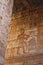 Reliefs in Medinet Habu  walls and columns in Luxor In Egypt