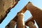 Reliefs and pillars of the temple of Karnak, Egypt