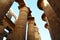 Reliefs and pillars of the temple of Karnak, Egypt
