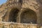 Reliefs at Taq-e Bostan in Kermanshah, Ir